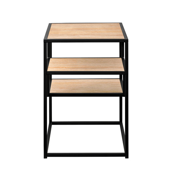 Walker Edison Maya Modern/Contemporary 16" Contemporary Metal and Wood Side Table MYO16STCO