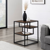 Walker Edison Maya Modern/Contemporary 16" Contemporary Metal and Wood Side Table MYO16STDW