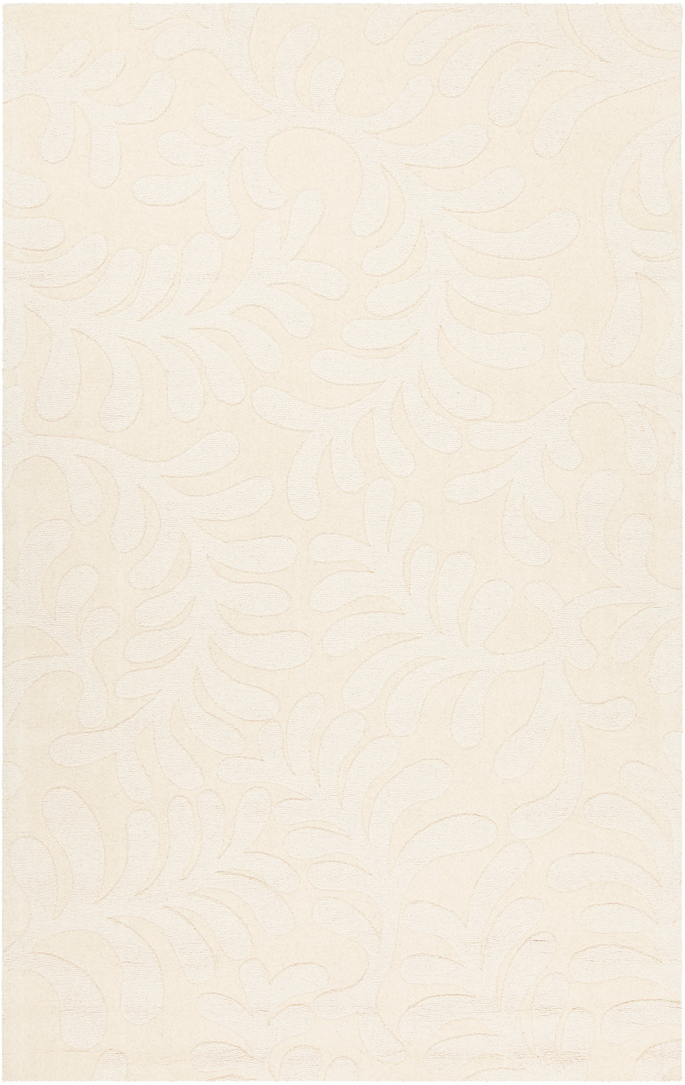 Chandra Rugs Mystica 100% Wool Hand-Tufted Contemporary Wool Rug White 8' x 11'