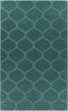 Chandra Rugs Mystica 100% Wool Hand-Tufted Contemporary Wool Rug Teal 8' x 11'