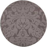 Chandra Rugs Mystica 100% Wool Hand-Tufted Contemporary Wool Rug Charcoal 8' RD