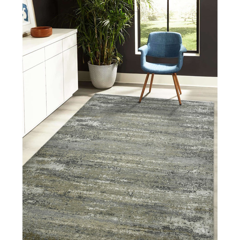 AMER Rugs Mystique MYS-12 Hand-Knotted Abstract Modern & Contemporary Area Rug Stone Gray 12' x 15'