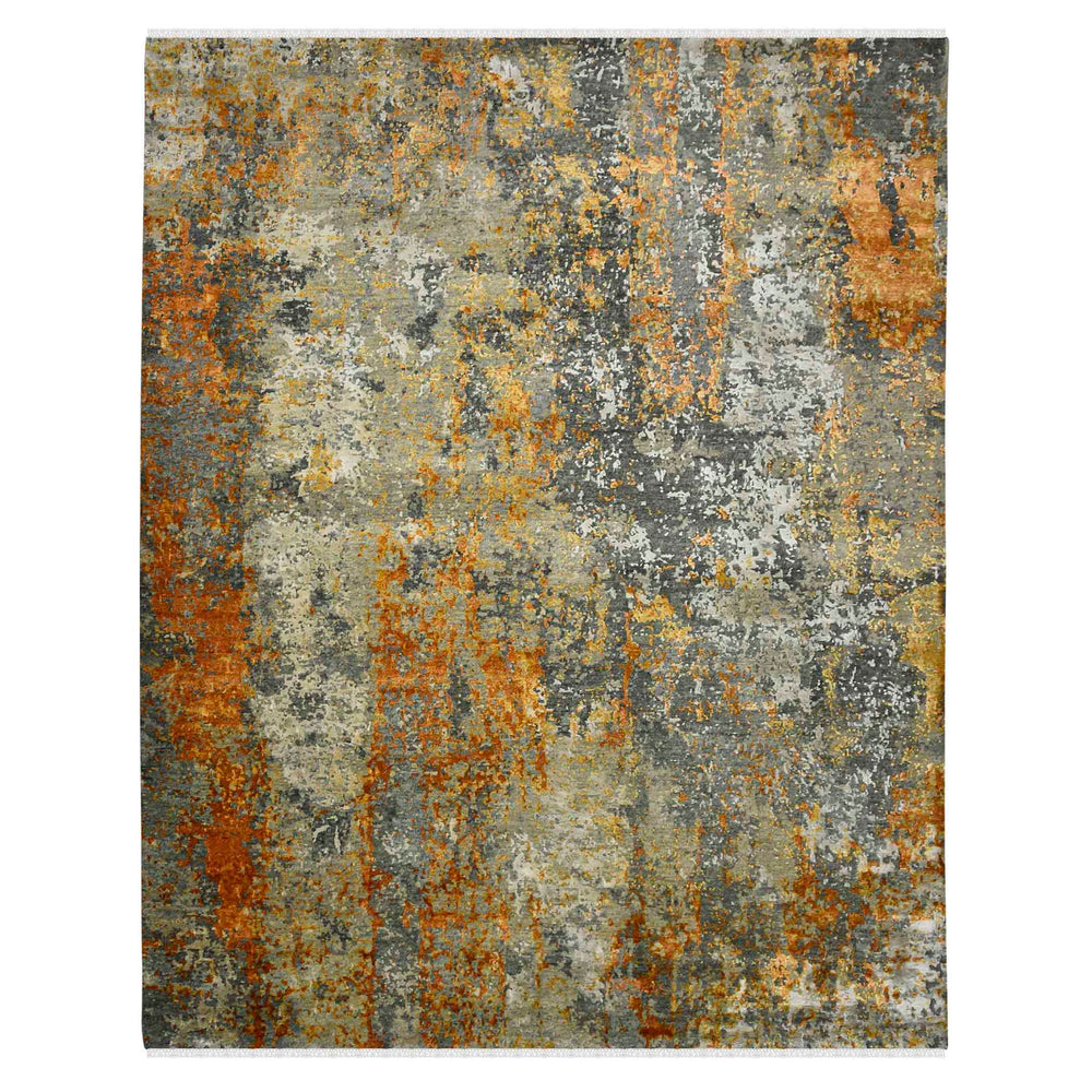 AMER Rugs Mystique MYS-14 Hand-Knotted Abstract Modern & Contemporary Area Rug Orange 12' x 15'