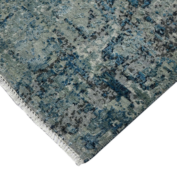 AMER Rugs Mystique MYS-25 Hand-Knotted Abstract Modern & Contemporary Area Rug Blue 12' x 15'