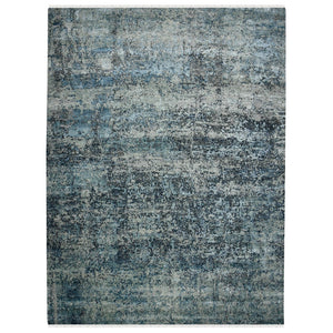 AMER Rugs Mystique MYS-25 Hand-Knotted Abstract Modern & Contemporary Area Rug Blue 12' x 15'