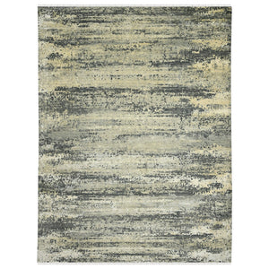 AMER Rugs Mystique MYS-47 Hand-Knotted Abstract Modern & Contemporary Area Rug Silver 12' x 15'