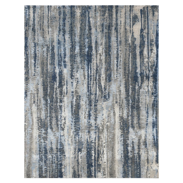 AMER Rugs Mystique MYS-48 Hand-Knotted Abstract Modern & Contemporary Area Rug Blue 12' x 15'