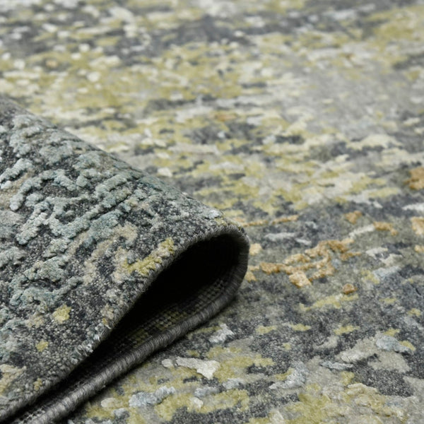 AMER Rugs Mystique MYS-8 Hand-Knotted Abstract Modern & Contemporary Area Rug Steel Gray 12' x 15'