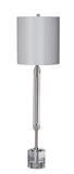 Bethel Polished Nickel Table Lamp in Metal & Crystal