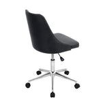 Marche Contemporary Adjustable Office Chair with Swivel in Black Faux Leather by LumiSource
