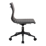 Masters Industrial Task Chair in Black Base and Black Faux Leather by LumiSource
