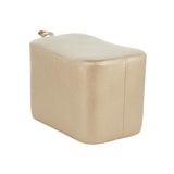 May Contemporary Ottoman in Gold Faux Leather by LumiSource