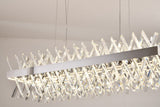 Bethel Chrome LED Chandelier in Metal & Crystal