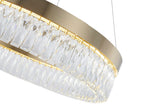 Bethel Gold LED Chandelier in Stainless Steel & Crystal