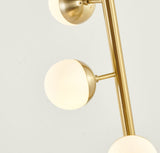 Bethel Brass Floor Lamp in Metal & Glass