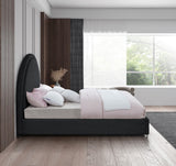 Milo Acrylic / Boucle Fabric / Engineered Wood / Foam Contemporary Black Fabric Full Bed - 59.5" W x 81.5" D x 50.5" H