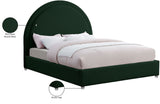 Milo Acrylic / Boucle Fabric / Engineered Wood / Foam Contemporary Green Fabric Full Bed - 59.5" W x 81.5" D x 50.5" H