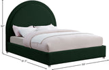 Milo Acrylic / Boucle Fabric / Engineered Wood / Foam Contemporary Green Fabric Full Bed - 59.5" W x 81.5" D x 50.5" H