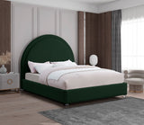 Milo Acrylic / Boucle Fabric / Engineered Wood / Foam Contemporary Green Fabric Full Bed - 59.5" W x 81.5" D x 50.5" H