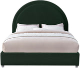 Milo Acrylic / Boucle Fabric / Engineered Wood / Foam Contemporary Green Fabric Full Bed - 59.5" W x 81.5" D x 50.5" H