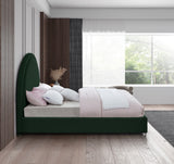 Milo Acrylic / Boucle Fabric / Engineered Wood / Foam Contemporary Green Fabric Full Bed - 59.5" W x 81.5" D x 50.5" H