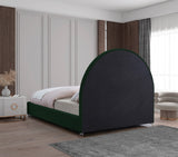 Milo Acrylic / Boucle Fabric / Engineered Wood / Foam Contemporary Green Fabric Full Bed - 59.5" W x 81.5" D x 50.5" H