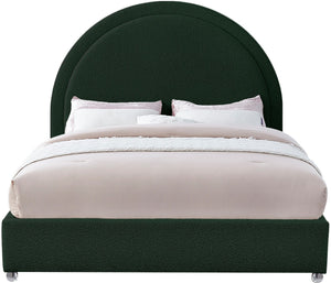 Milo Acrylic / Boucle Fabric / Engineered Wood / Foam Contemporary Green Fabric Queen Bed - 65.5" W x 86.5" D x 53.5" H