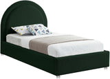 Milo Acrylic / Boucle Fabric / Engineered Wood / Foam Contemporary Green Fabric Twin Bed - 44" W x 81.5" D x 43" H