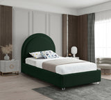 Milo Acrylic / Boucle Fabric / Engineered Wood / Foam Contemporary Green Fabric Twin Bed - 44" W x 81.5" D x 43" H