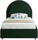 Milo Acrylic / Boucle Fabric / Engineered Wood / Foam Contemporary Green Fabric Twin Bed - 44" W x 81.5" D x 43" H