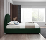 Milo Acrylic / Boucle Fabric / Engineered Wood / Foam Contemporary Green Fabric Twin Bed - 44" W x 81.5" D x 43" H