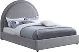 Milo Acrylic / Boucle Fabric / Engineered Wood / Foam Contemporary Grey Fabric Full Bed - 59.5" W x 81.5" D x 50.5" H