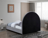 Milo Acrylic / Boucle Fabric / Engineered Wood / Foam Contemporary Grey Fabric King Bed - 81" W x 86.5" D x 58.5" H