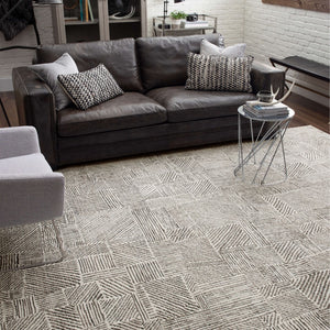 Karastan Rugs Minoan Frost Grey 8' x 11' Area Rug