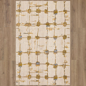 Karastan Rugs Mirage Brushed Gold 9' 6" x 12' 11" Area Rug