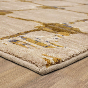 Karastan Rugs Mirage Brushed Gold 9' 6" x 12' 11" Area Rug