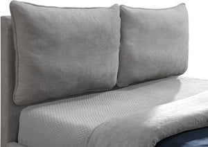 Misha Polyester Fabric / Particle Board / Foam Contemporary Light Grey Polyester Fabric Full Bed (3 Boxes) - 60" W x 82" D x 46" H