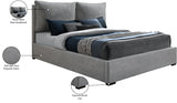 Misha Polyester Fabric / Particle Board / Foam Contemporary Light Grey Polyester Fabric Queen Bed (3 Boxes) - 82" W x 86.5" D x 46" H