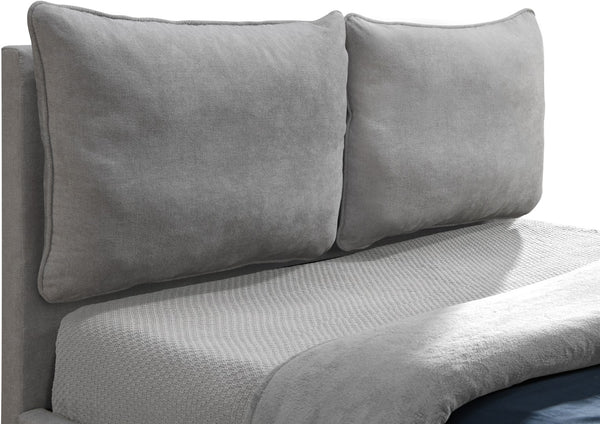 Misha Polyester Fabric / Particle Board / Foam Contemporary Light Grey Polyester Fabric Queen Bed (3 Boxes) - 82" W x 86.5" D x 46" H