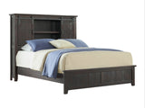 Vilo Home Modern Western  5pc Brown Solid Wood Cal King Size Bed with Built in Shelf Space VH1720-CK VH1720-CK