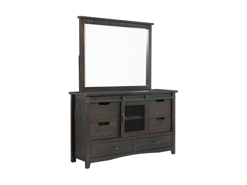 Vilo Home Modern Western Brown 2pc Brown Dresser & Mirror VH1711-D_M VH1711-D_M