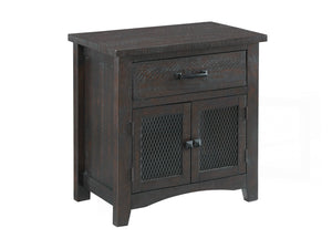 Vilo Home Modern Western  5pc Brown Solid Wood King Size Bed with Built in Shelf Space VH1730-EK-5pc  VH1730-EK-5pc 