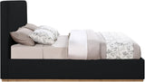 Monaco Boucle Fabric / Rubberwood / Foam Contemporary Black Boucle Fabric King Bed - 81.5" W x 87.5" D x 52" H
