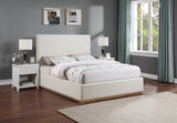 Monaco Boucle Fabric / Rubberwood / Foam Contemporary Cream Boucle Fabric King Bed - 81.5" W x 87.5" D x 52" H