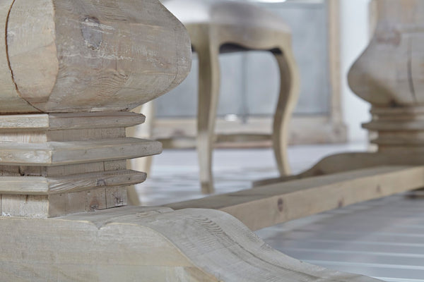 Essentials for Living Bella Antique Monastery Extension Dining Table 8040.SGRY-PNE