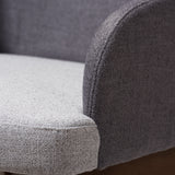 Baxton Studio Monte Mid-Century Modern Two-Tone Grey Fabric Armchair (Set of 2)