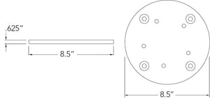Simply Shade - Treasure Garden Concrete Mount Kit Bronze  8.5" Dia