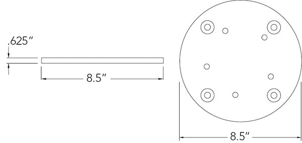 Simply Shade - Treasure Garden Concrete Mount Kit Bronze  8.5" Dia