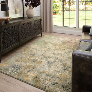 Karastan Rugs Moy Willow Grey 5' 3" x 7' 10" Area Rug