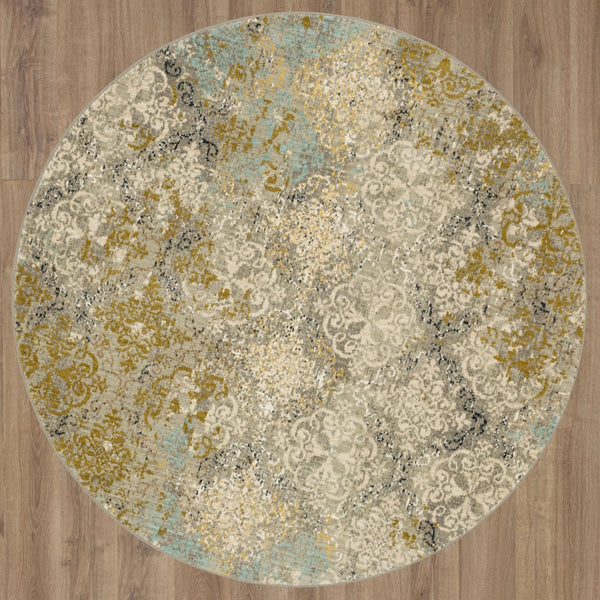 Karastan Rugs Moy Willow Grey 8' x 8' Area Rug